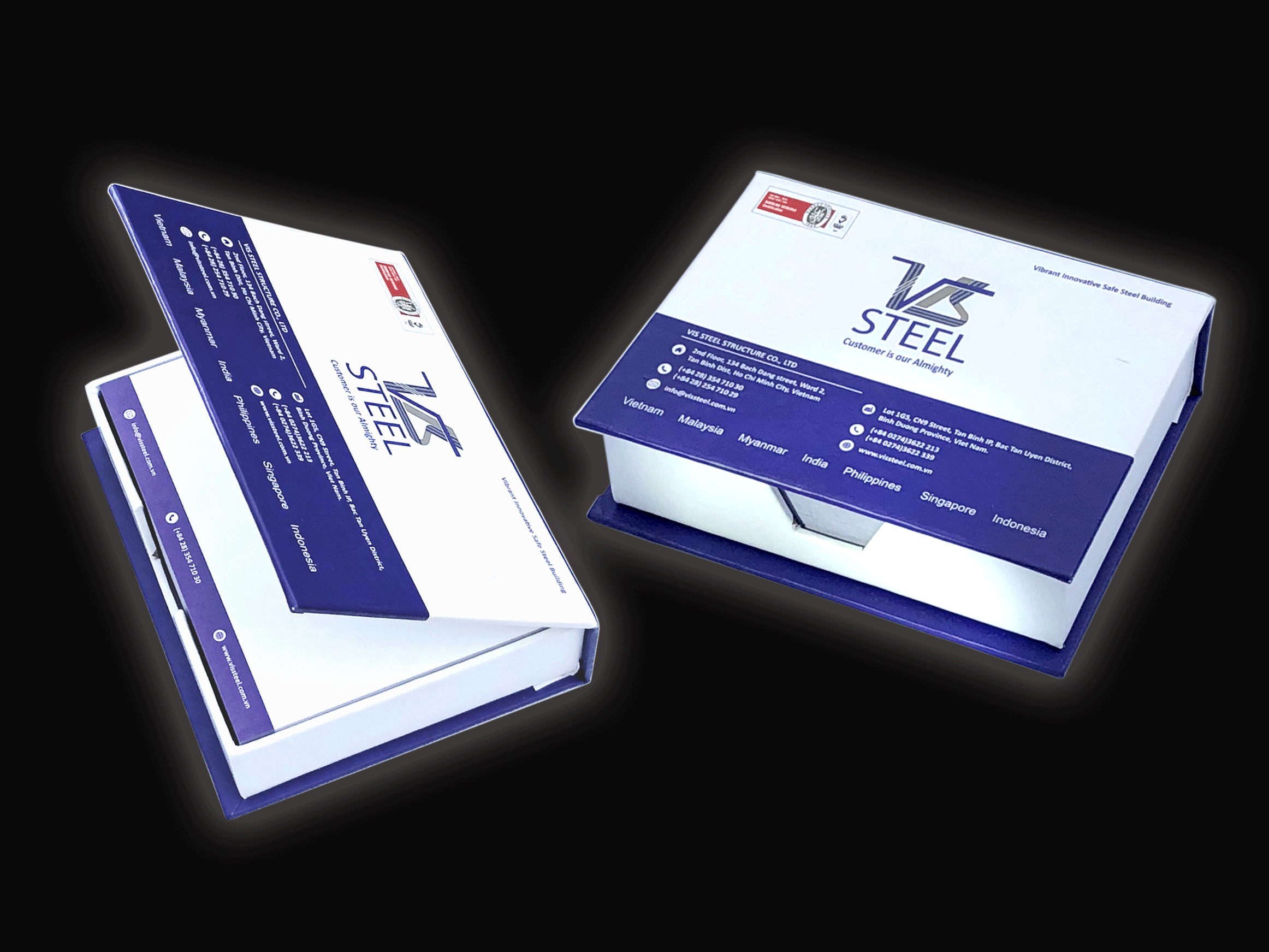 Hộp giấy ghi chú VIS Steel